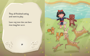Mindy and the Bear (Bilingual: English/Hmong)